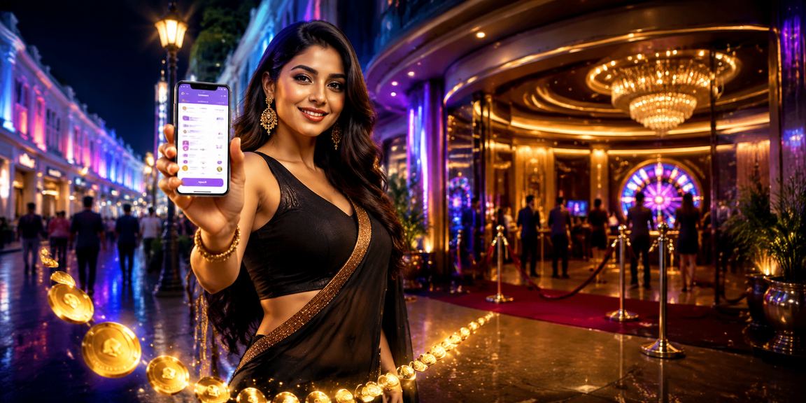 VIP live casino gaming room glowing with neon lights in Delhi