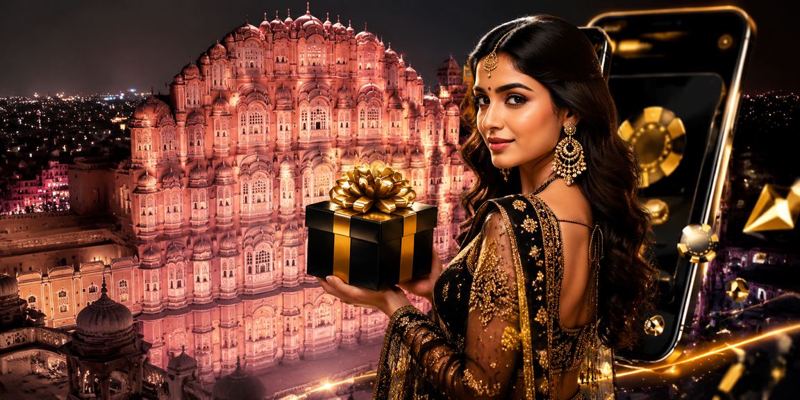 Indian player enjoying online deposit bonus at Jaipur